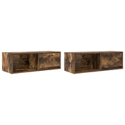 Mobili TV 2 pz | Armadietto TV | Mobile Porta TV Rovere Fumo 80x31x25,5 cm Legno Multistrato