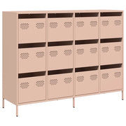 Credenza | Madia | Buffet da pranzo | Armadio da pranzo Rosa 135x39x103,5 cm in Acciaio Laminato a Freddo