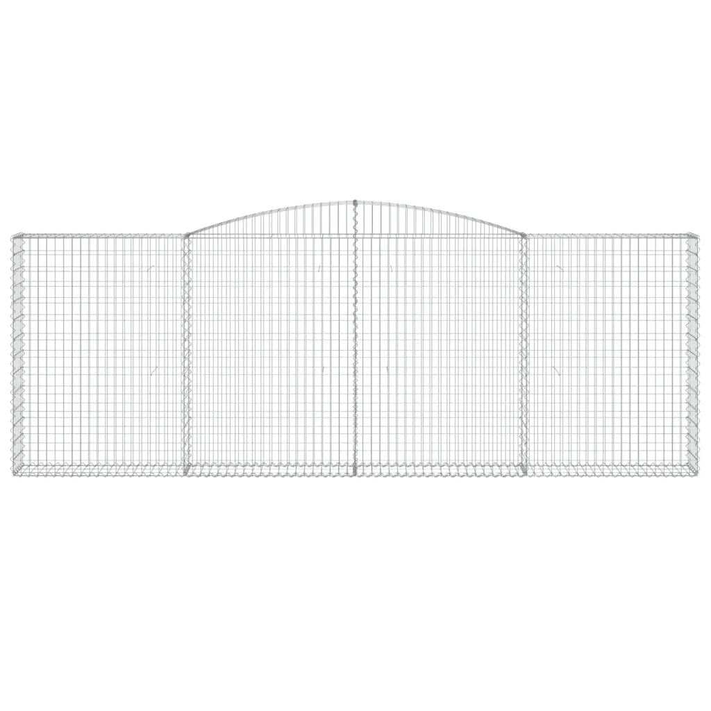 Cesti Gabbioni ad Arco 2 pz 400x30x140/160 cm Ferro Zincato 3146892