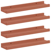 4 pz Scaffale da parete | Ripiano a parete | Mensola a parete Rosso 40 x 9 x 3 cm Legno multistrato