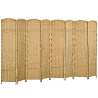 Separè 8 parti pieghevole, Protezione della Privacy, Parete divisoria per Soggiorno, Camera da Letto, Ufficio domestico, Legno naturale