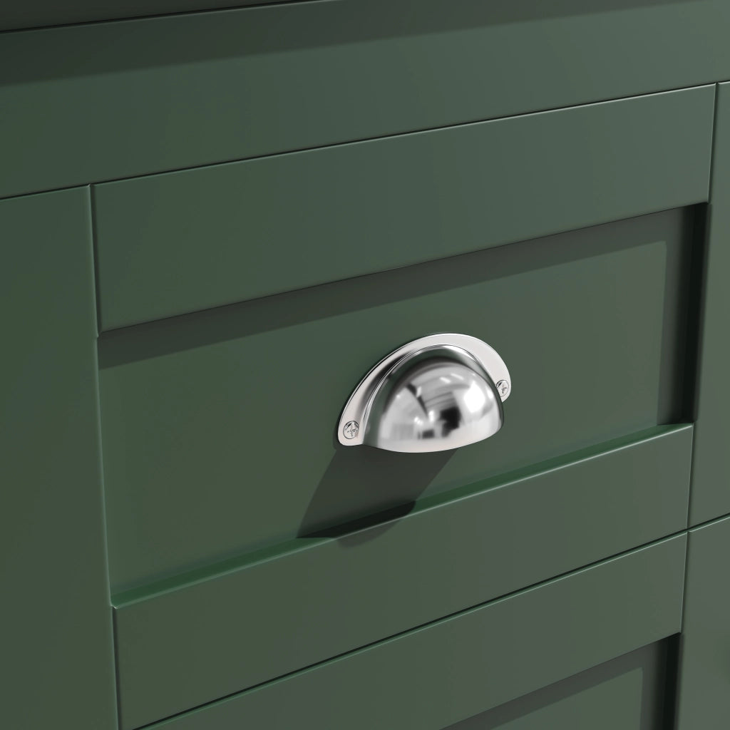 Dispensa alta con ripiani e LED per cucina con ante in vetro marrone, MDF, verde, 120 × 40 × 179 cm