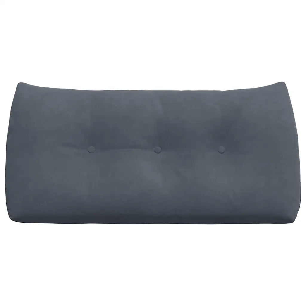 Cuscino per Schiena Grigio scuro 100 x 24 x 50 cm Velluto