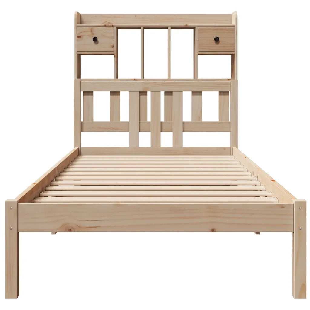 Giroletto con Libreria senza Materasso 75x190 cm in Legno Pino 3322325