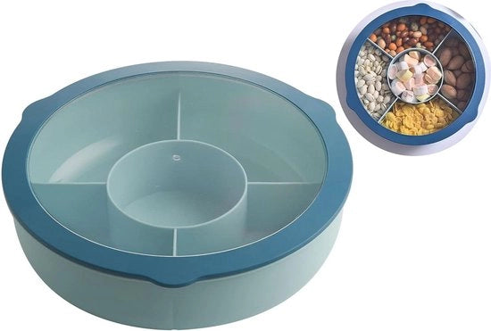 Snack box con coperchio - 286 × 8 cm - cristallo blu - contenitore di conservazione per snack Cake box di conservazione