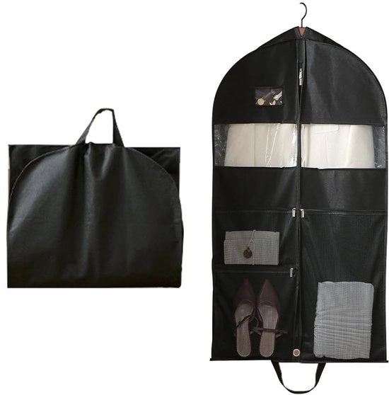 Borsa per abbigliamento 110 cm - Borsa per abiti da protezione - Borse per abiti con cerniera - Impermeabile - Borsa per viaggi - Borsa trasparente in plastica - Borsa per abiti