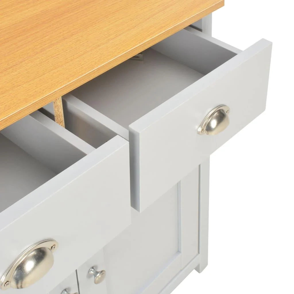 Credenza grigia buffet mobiletto consolle mobile contenitore 79 cm 4402263