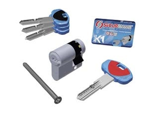 MEZZO CILINDRO EUROPEO EVOK1 CODOLO 0CK2 SERIE 3100  mm.30x10 (3101MCS30101X3)    SECUREMME