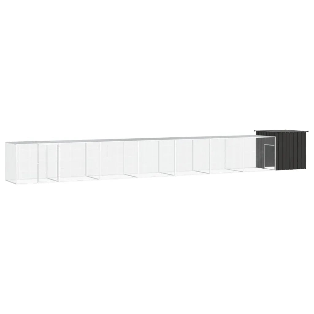Gabbia per Polli Antracite 800x91x100 cm Acciaio Zincato cod mxl 41446