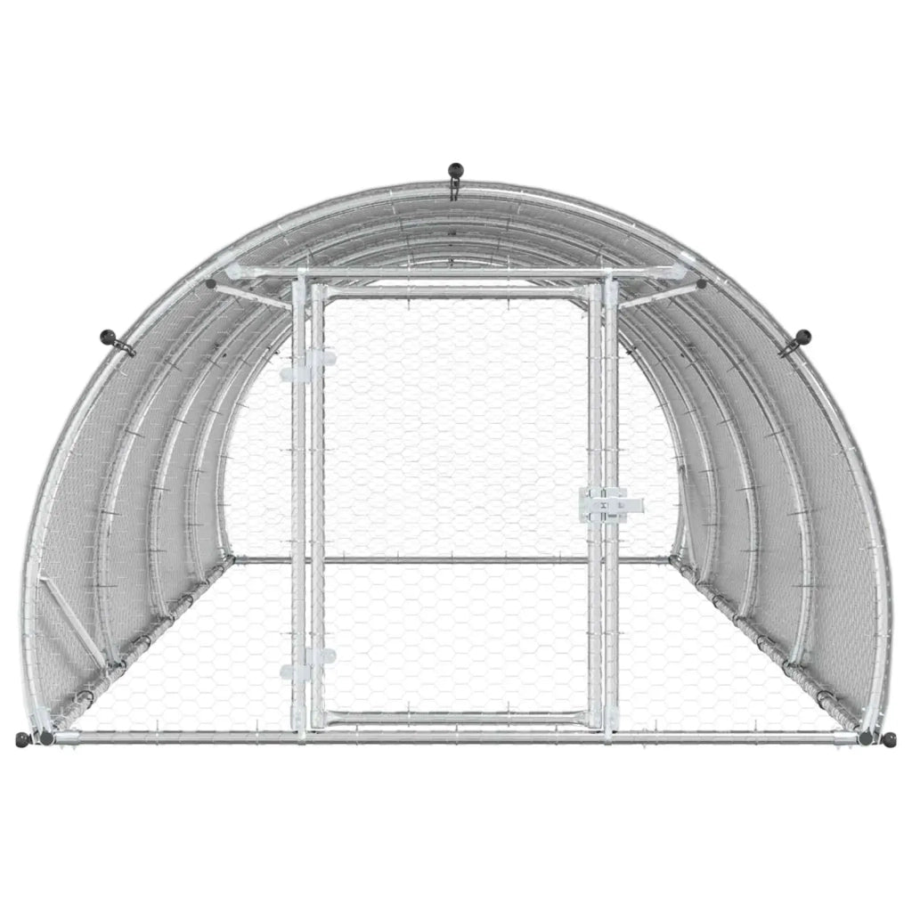 Pollaio Argento 400 x 150 x 100 cm Acciaio zincato 3434671