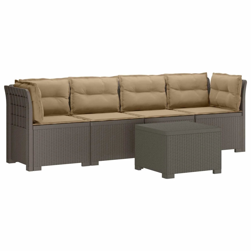 Divano da Giardino a 4 Posti con Cuscini in Stile Rattan PP 3443884