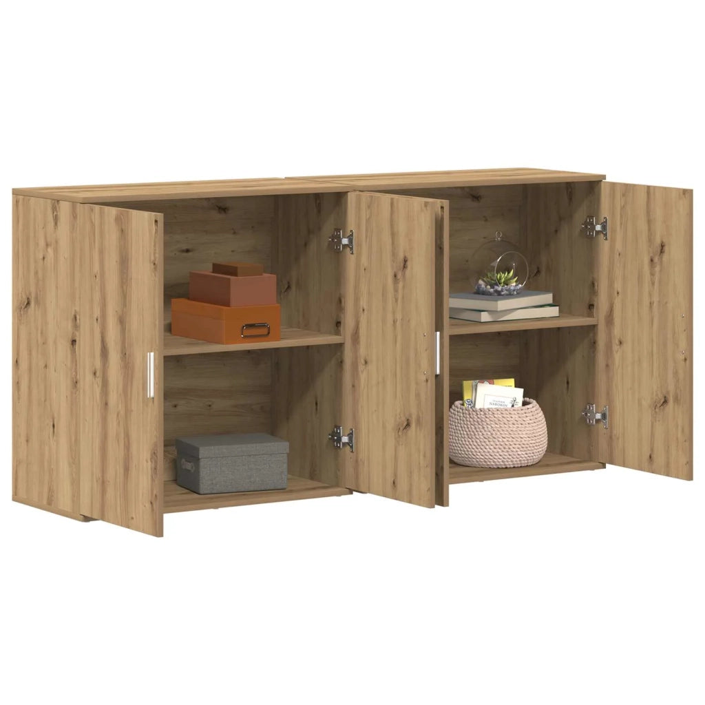 Credenza 2 pcs Rovere artigianale 79 x 38 x 80 cm 3334309