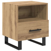 Comodino | Armadio da Notte | Mobiletto da notte Rovere artigianale 40 x 35 x 47,5 cm