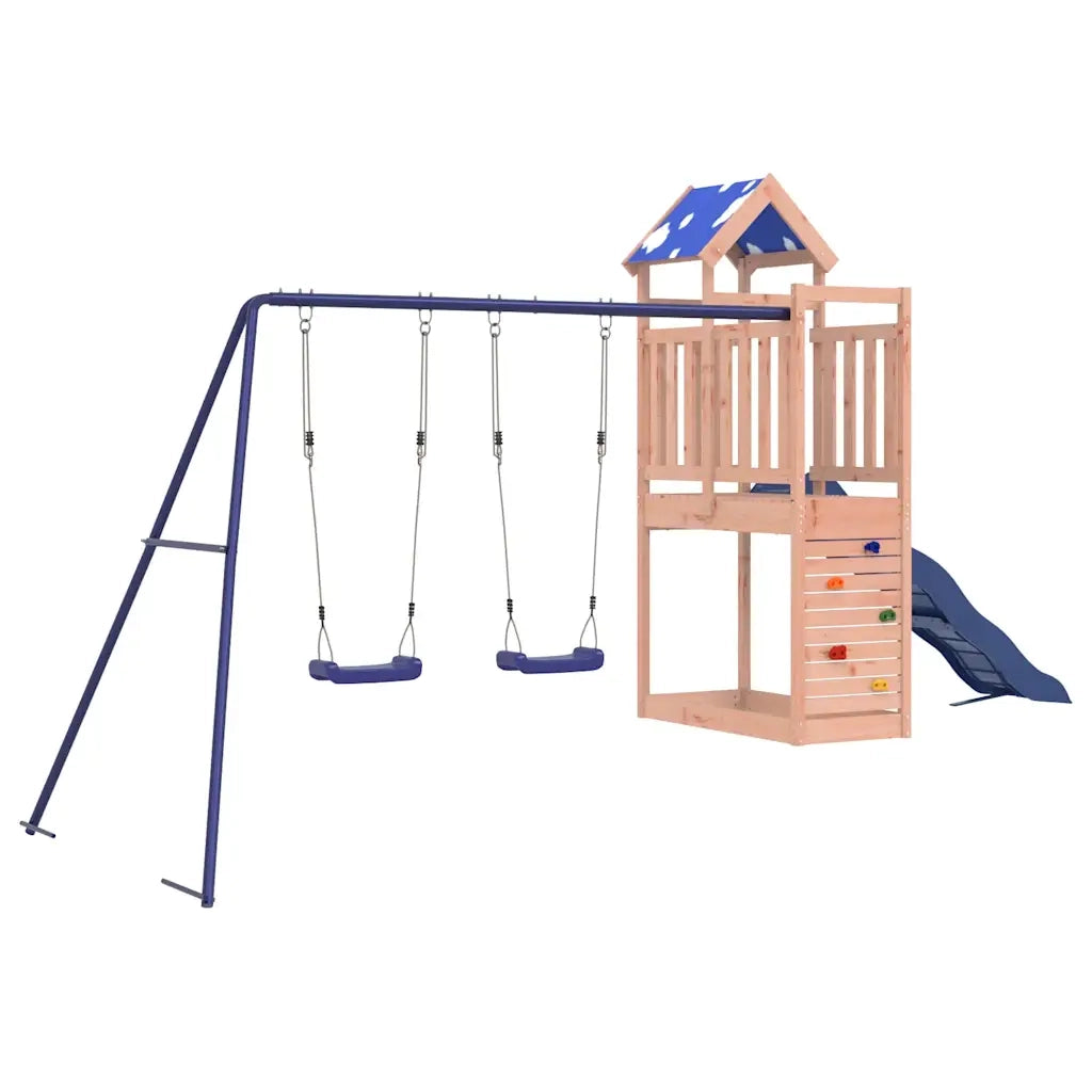 Set da Gioco da Esterno in Legno Massello di Douglas