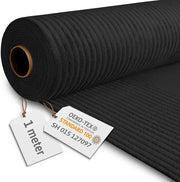 Corduroy in Tessuto a Corda Venduto per Metro Peso 380 g/m2 - Tessuto per Arredamento a Corda Venduto per Metro 140 cm Largo - Tessuto per Arredamento Venduto per Metro - Corduroy Largo Venduto per Metro Nero 1M