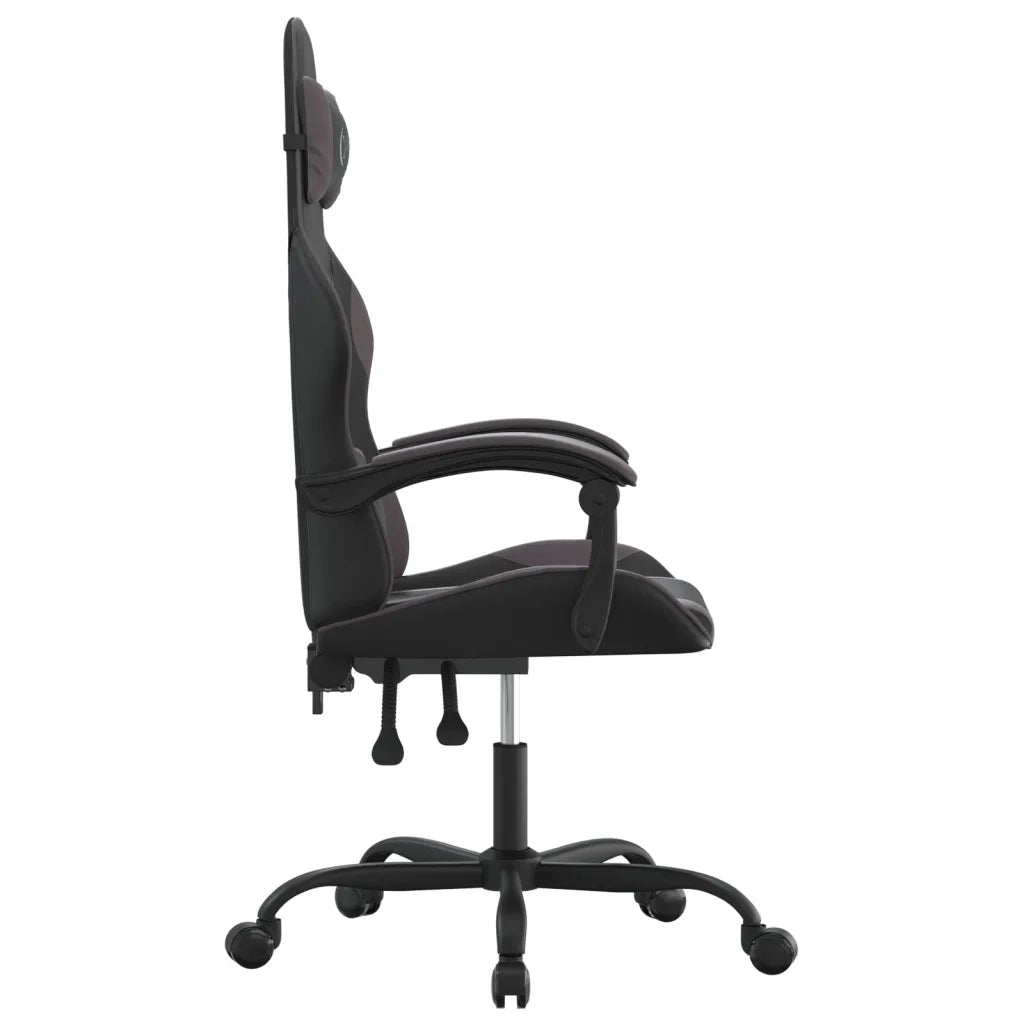 Sedia da Gaming Nera e Grigia in Similpelle