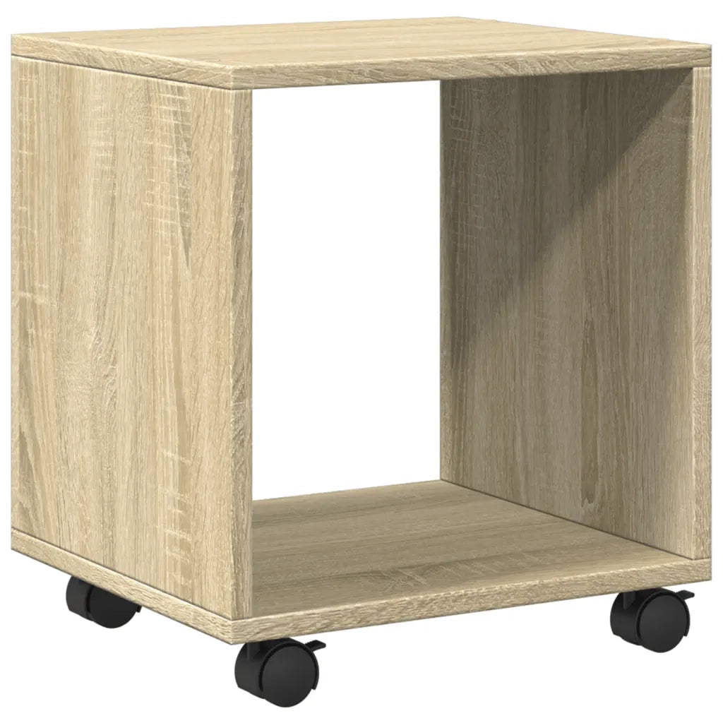 Mobiletto con Ruote Rovere Sonoma 37x33x42,5 cm in Truciolato 853130