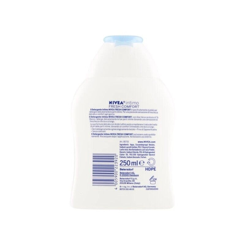 NIVEASET 4 PEZZI  DETERGENTE INTIMO FORMATO DA 250ML FRESH COMFORT