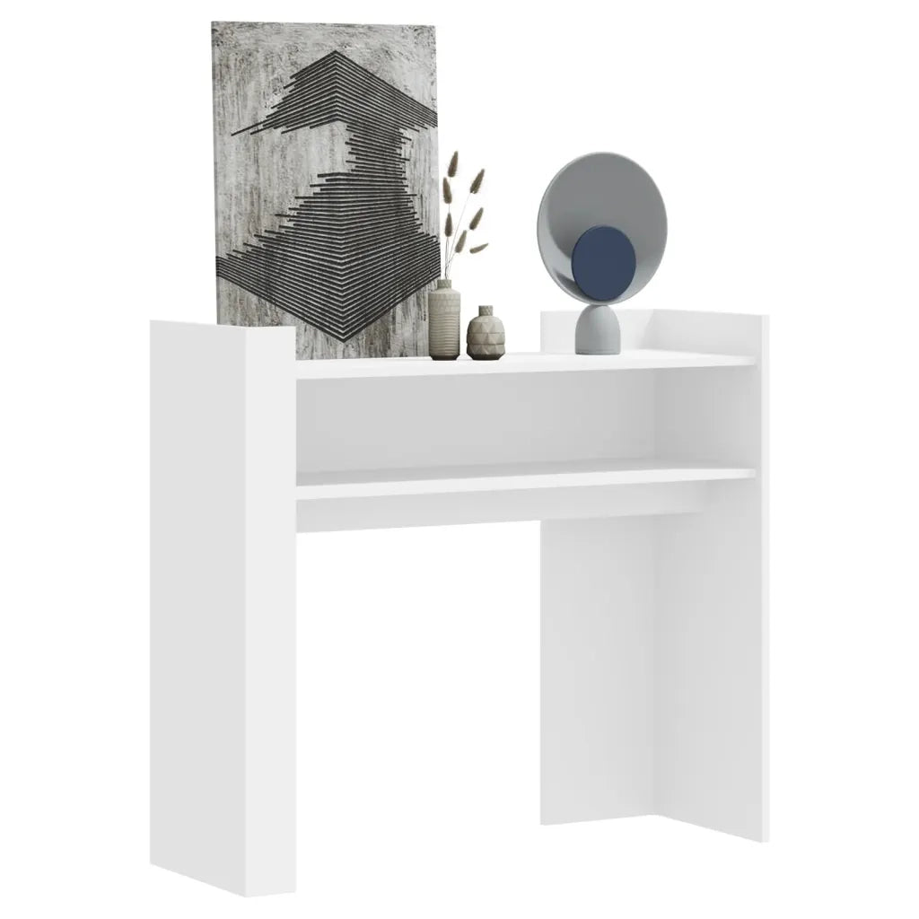 vidaXL Tavolino Consolle Bianco 100x35x90 cm in Legno Multistrato