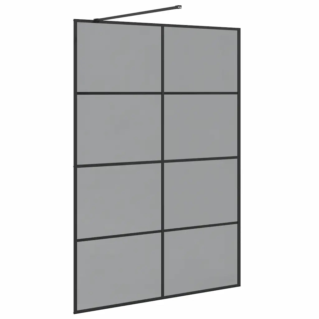 Parete Doccia Walk-in Nero 140 x 195 cm vetro temperato 42022051