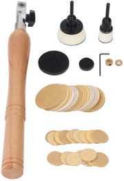 Macchina per levigare con manubrio di legno - Dischi abrasivi 1/2 pollici - 50 pezzi - Lavorazione del legno - Coppia di supporto regolabile - Sostanzialmente durevole e comoda - Macchina per levigare a mano