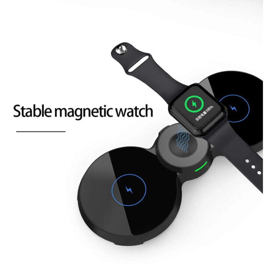Trade Shop - Caricatore Wireless 3in1 Q-wx700 Stazione Di Ricarica Rapida 20w Per Smartphone Smartwatch -
