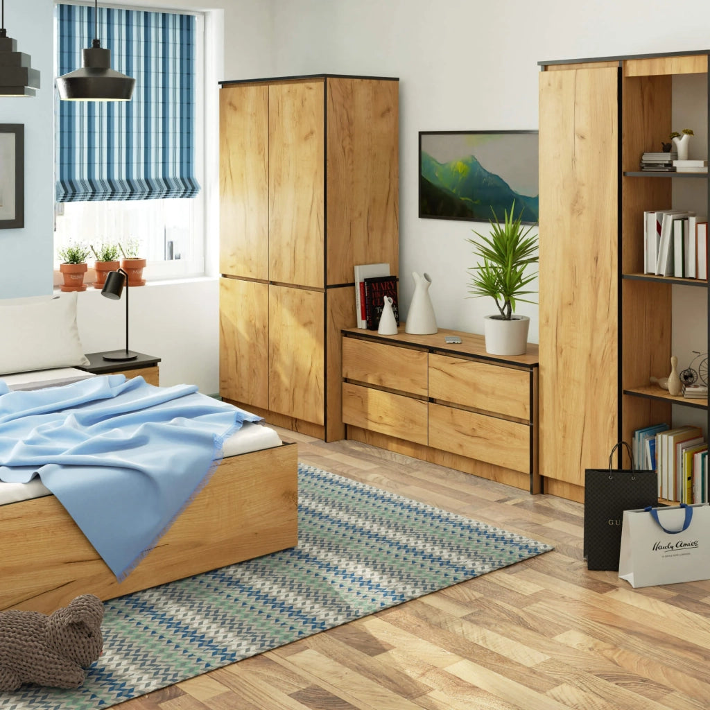 Armadio AKORD S90 4 ante Quercia Craft 90x51x180 cm