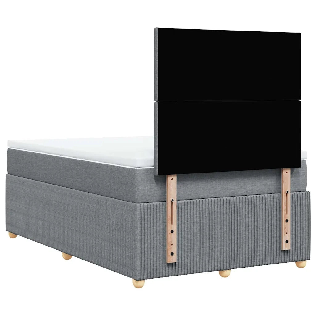 vidaXL Giroletto a Molle con Materasso Grigio Chiaro 120x200cm Tessuto
