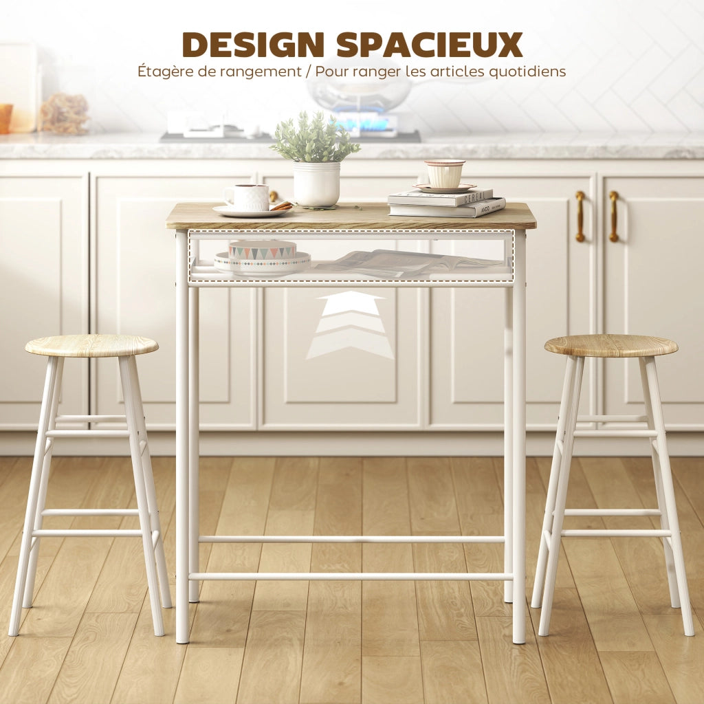 Tavolo da pranzo ¨C zephmum ¨C 80x50x90, bianco, metallo