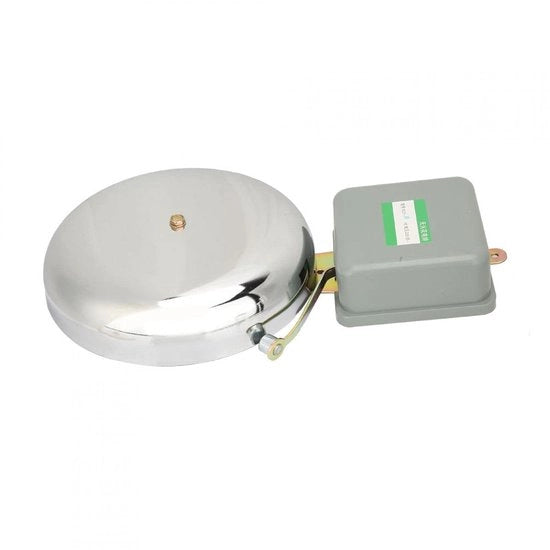 Campanello Scuola Elettrico - 8 Pollici Acciaio Inossidabile - Suono Forte e Piacevole - Per Scuole e Fabbriche