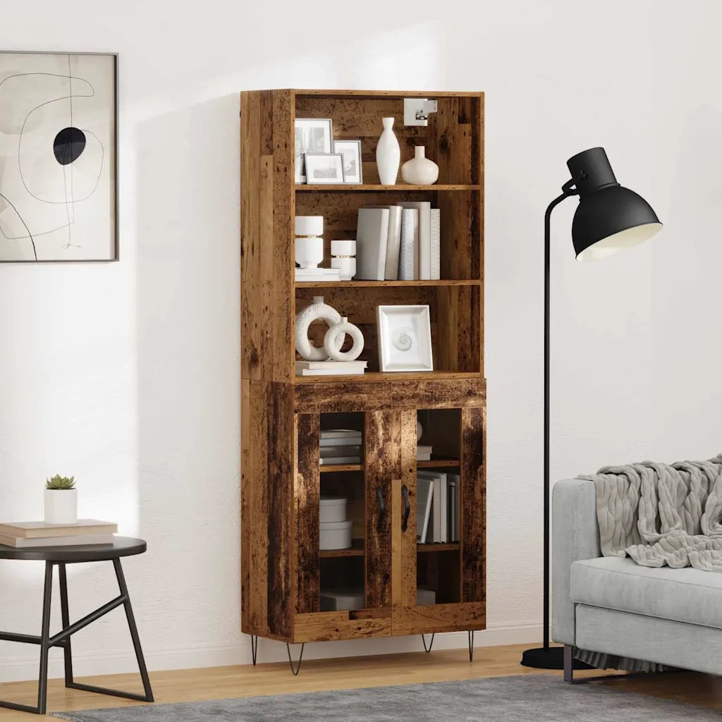 Credenza-Buffet-Armadio da cucina Legno vecchio 69,5 x 34 x 180 cm Legno multistrato 132340