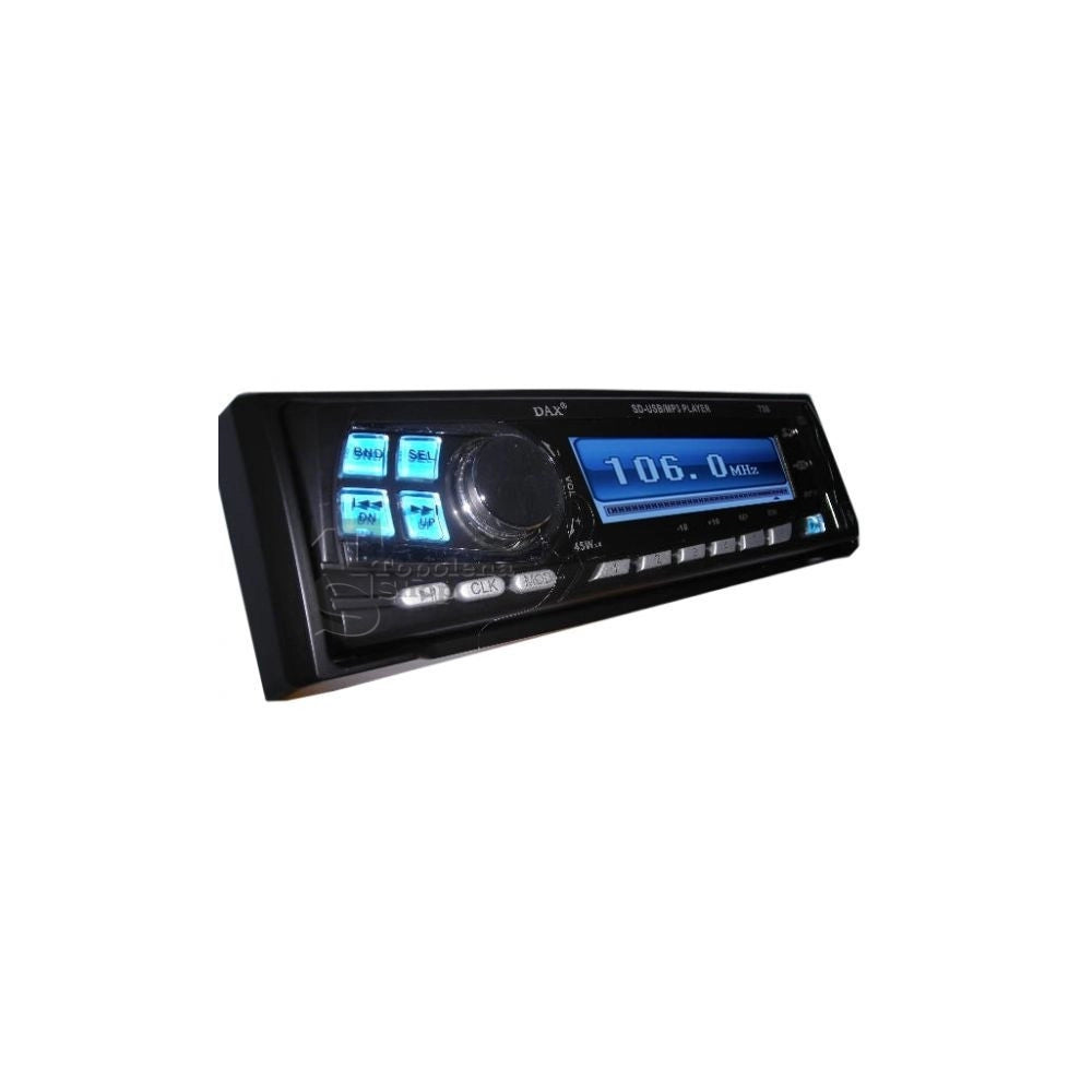 Trade Shop - Stereo Autoradio Auto Camper Radio Fm Mp3 Porta Usb Slot Sd Lcd Dax730 Mp3 45w -