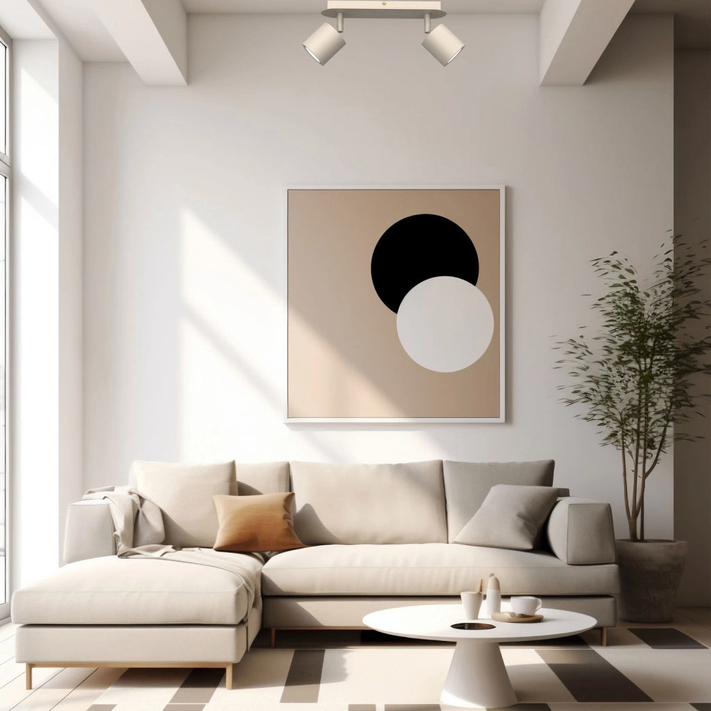Barra soffitto orientabile 2xGU10 beige Demia Luminex