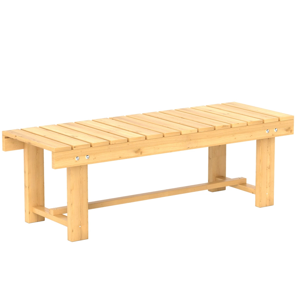 Panchina da Giardino 2 Posti in Legno di Abete ¨C zephmum ¨C 110x38x35 cm