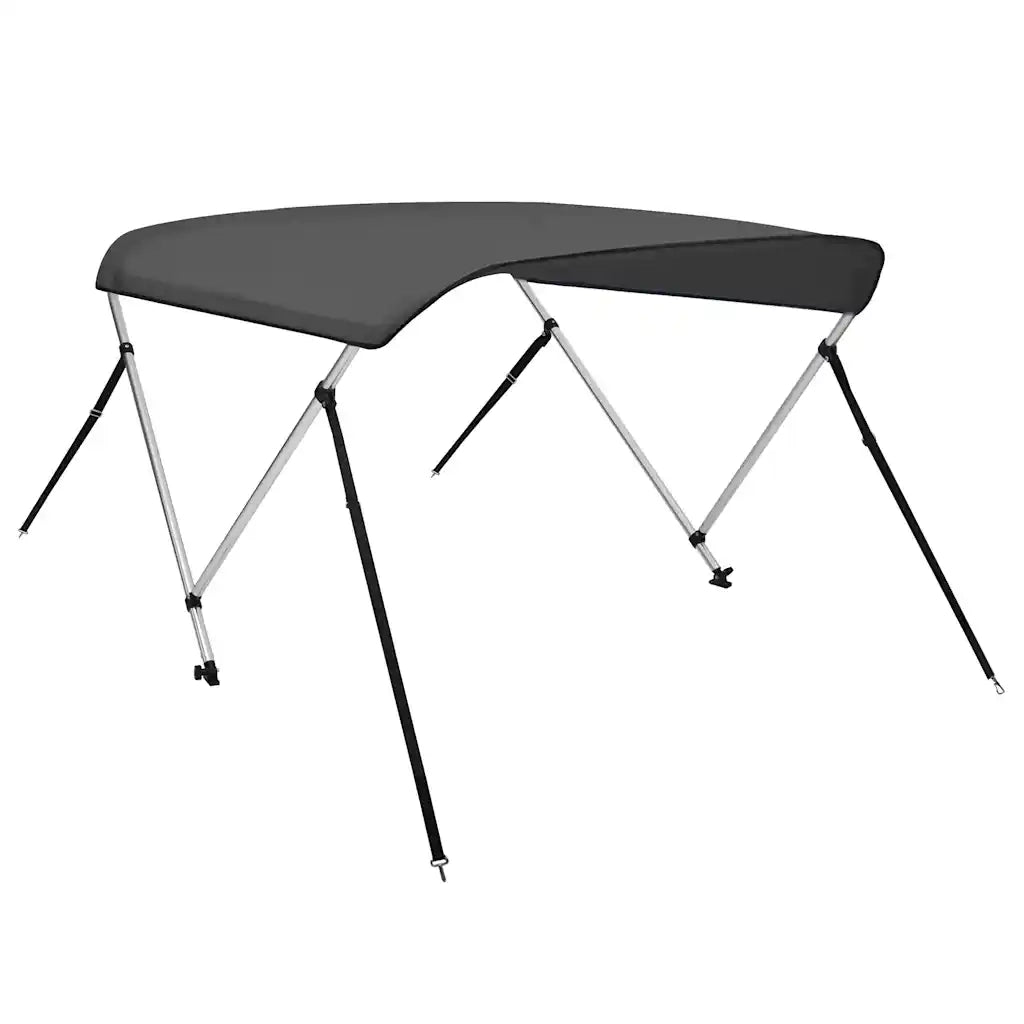 Bimini di Prua con Tendalino a 2 Archi Antracite 150x120x110 cm 93129