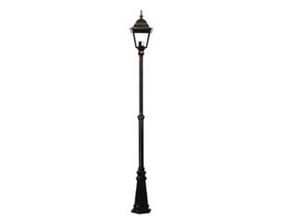 1pz lampione su palo modello new york - 100w ip44 cm.210h. colore nero cod:ferx.fer234344.stock