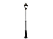 1pz lampione su palo modello new york - 100w ip44 cm.210h. colore nero cod:ferx.fer234344.stock