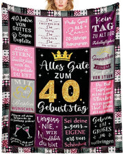 Regalo personalizzato per donna, degenere di flanella rosa, decorazione per compleanno, dimensioni 150x130cm