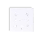 FARO Comando a parete per ventilatori DC con regolazione luce e controllo wireless RF per scatole da incasso tonde-quadrate Bianco Lucido ABS Vetro FARO-33987