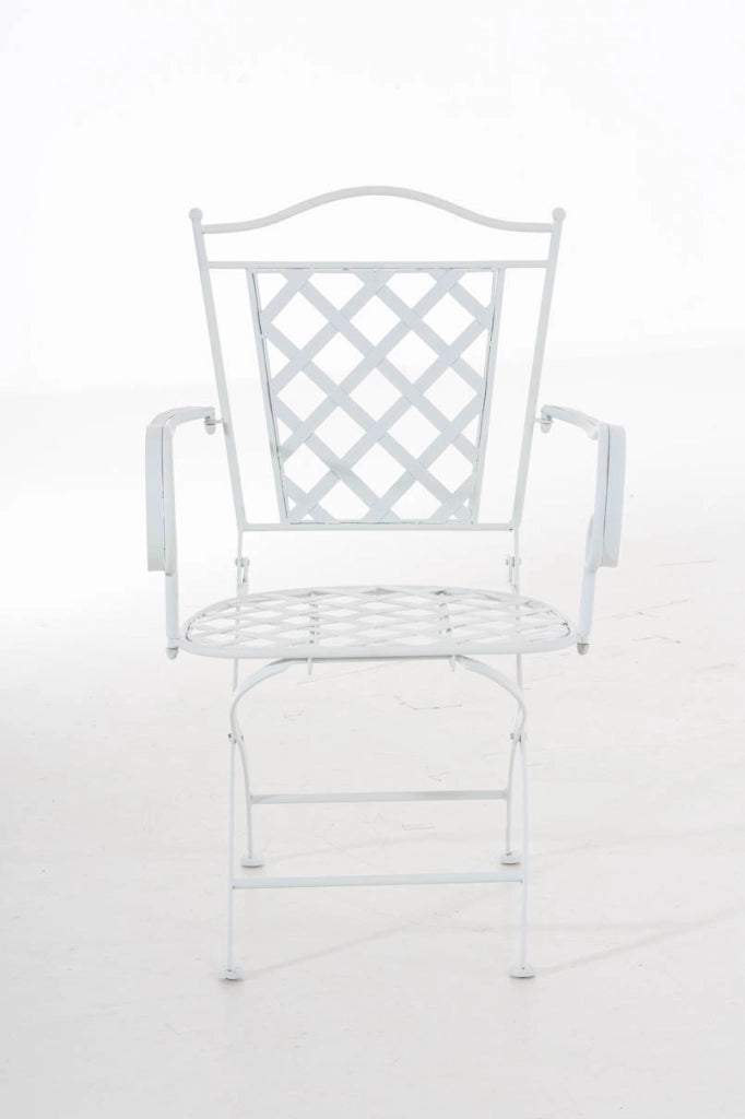 Sedia Outdoor in Ferro Adara bianco