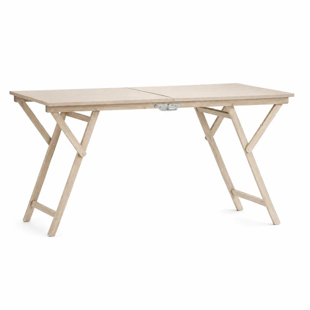 Tavolo picnic pieghevole rovere sbiancato cm 75x140x78h