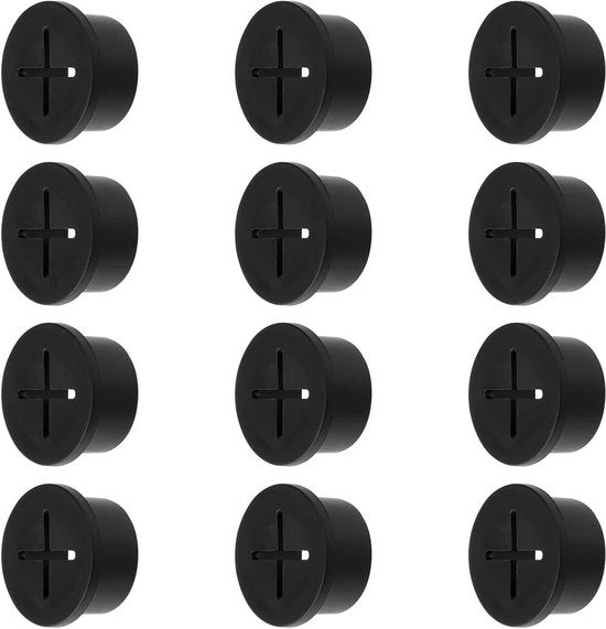 Cavi elettrici - Tubi di passaggio per cavi 12 pezzi, Organizzatore per cavi in gomma per ufficio e computer - Nero