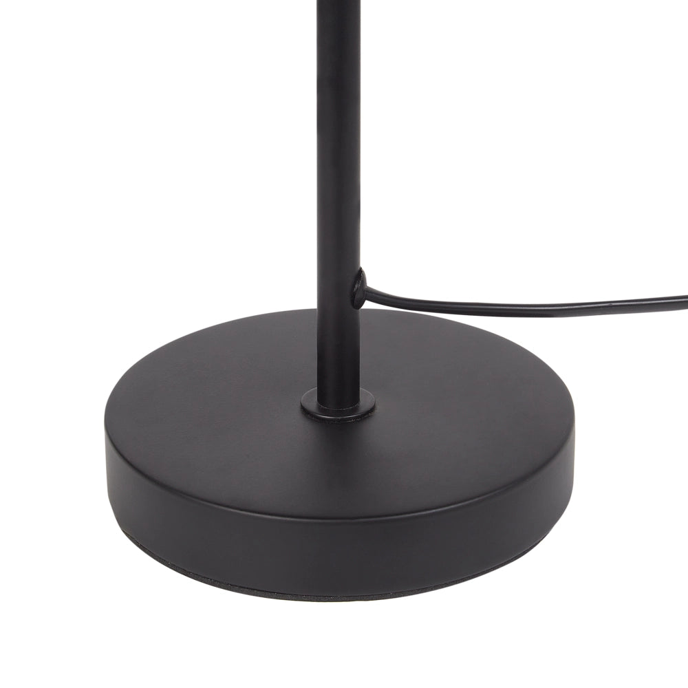 Lampada da tavolo con paralume in corda di carta beige e nero stile boho soggiorno camera da letto