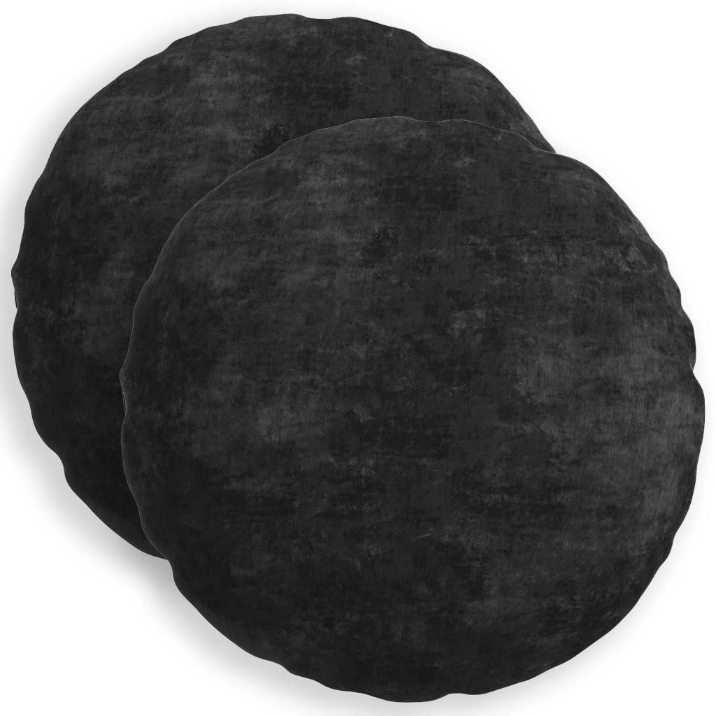 Federa 2 pz HEERLEN Antracite Ø 40 cm Tessuto Chenille 922305