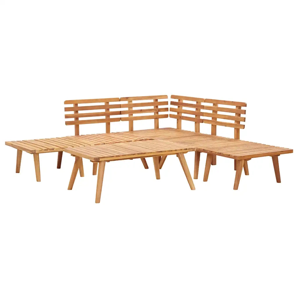 Set Divani da Giardino 6 pz in Legno Massello di Acacia 46677