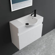 Set di mobili da bagno con lavandino 55 cm - Mobili da bagno - Compartimento inferiore - Compartimento inferiore con lavandino - Bianco - Progetto duraturo