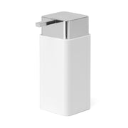 Dispenser sapone bianco e cromo in plastica Star