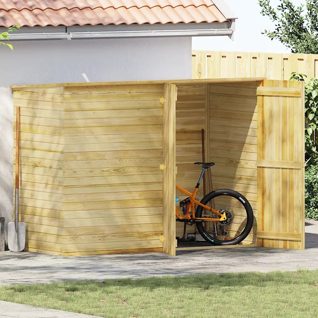 Capanno Giardino per Biciclette 232x110x170 cm Pino Impregnato cod mxl 52176