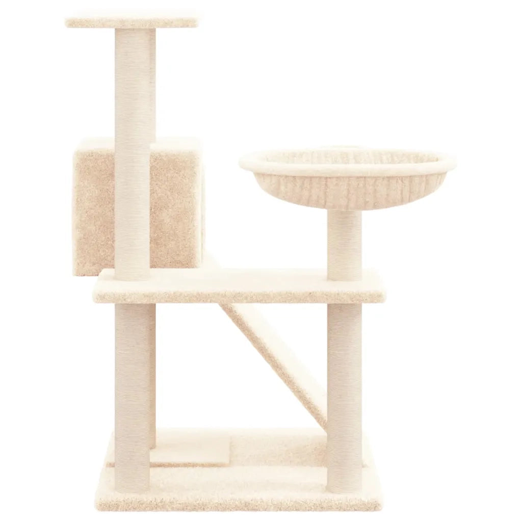 Albero per Gatti con Tiragraffi in Sisal Crema 82 cm cod mxl 6523