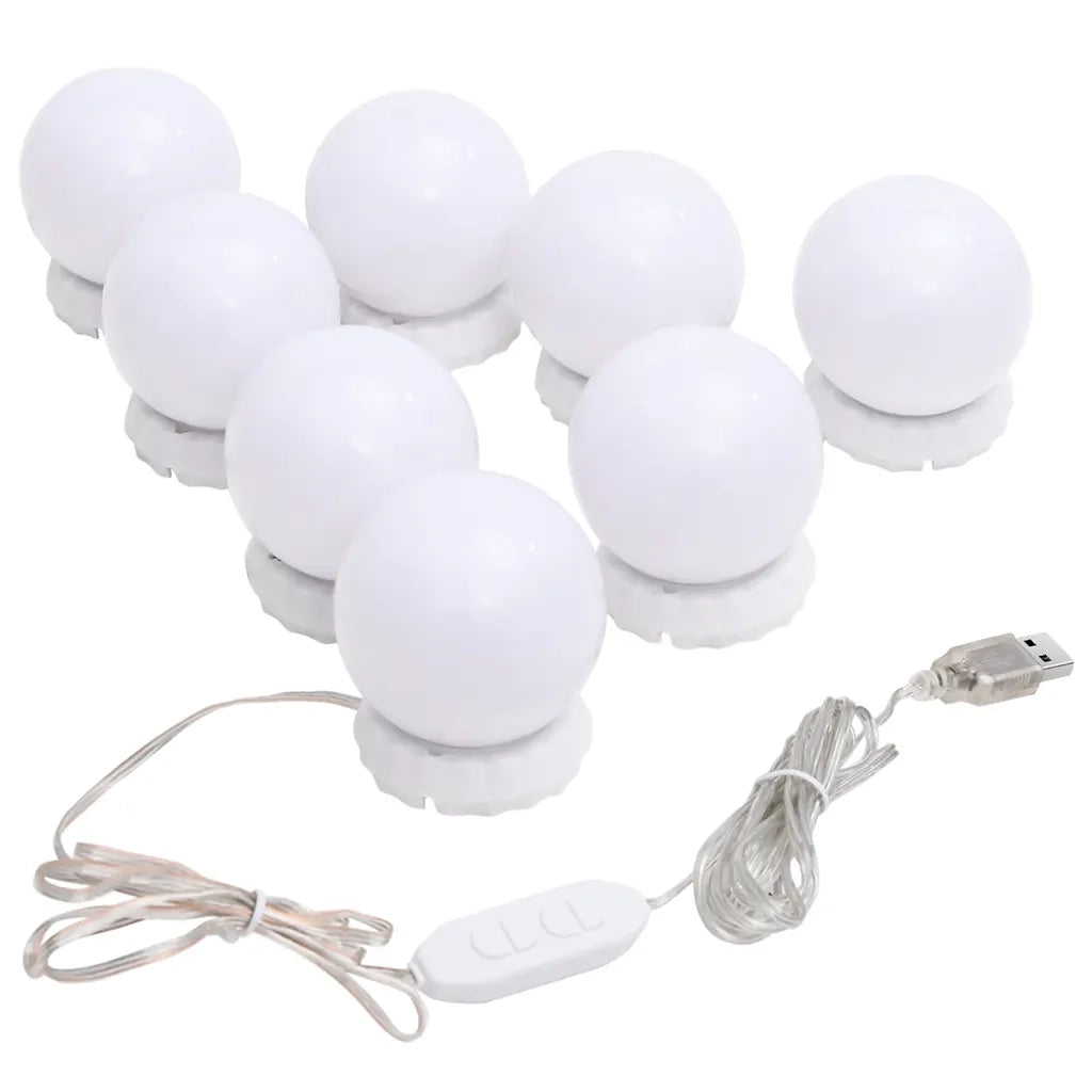 Specchio da Parete Quadrato con Luci LED in Vetro 3078635